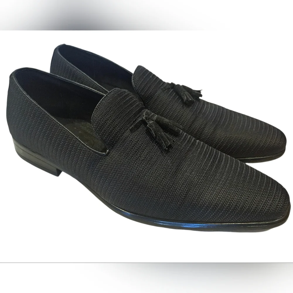 Stacy Adams Men's Tazewell Plain Toe Tassel Black Slip-on Shoes Size 13